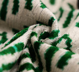 Hand-Knotted Emerald Green Geometric Silk Velvet Pillow - 20x20 Ikat