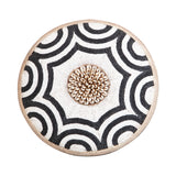 Beaded Cameroon Shield Black & White | Octagon Design