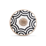 Beaded Cameroon Shield Black & White | Octagon Design