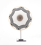Beaded Cameroon Shield Black & White | Octagon Design
