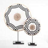 Beaded Cameroon Shield Black & White | Octagon Design