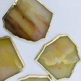 Mustard Agate Aventurine Set of 4 Large Coasters/Personalised Momentos