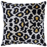 Canvello Luxury Tiger Print Black Gold Throw Pillow with Down Insert