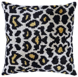Canvello Luxury Tiger Print Black Gold Throw Pillow with Down Insert