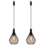Set of 2 Hanging Lamps Battery Operated