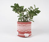 Handwoven Ruby Cotton & Jute Basket