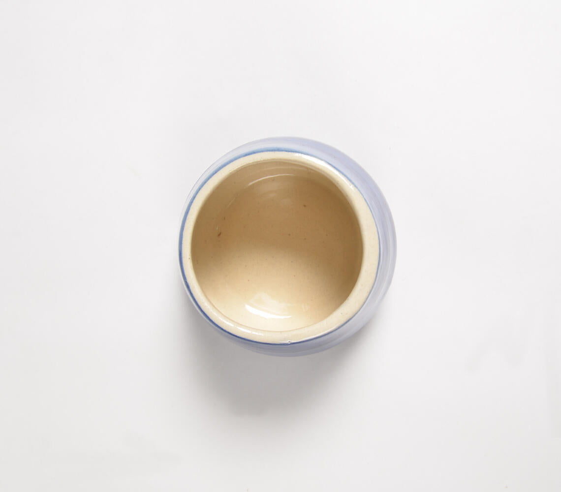 Ink Blue Ceramic Planters (set of 2)