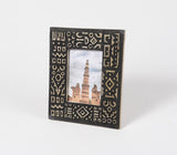 Engraved Tribal Pattern Mango Wood Photo Frame