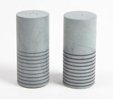 Turned Grey Stone Salt & Pepper Shakers
